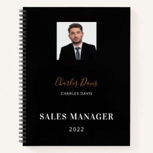 Carnet Entreprise photo de signature de nom blanc noir