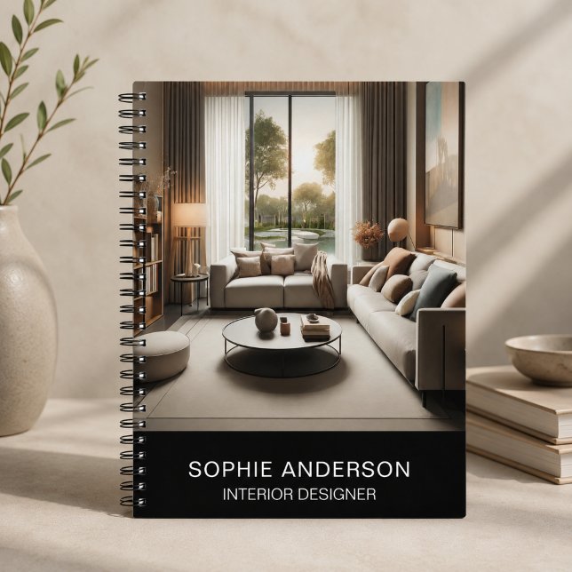 Carnet Entreprise professionnelle de designer d'intérieur (Black Interior Designer Business Professional Notebook)
