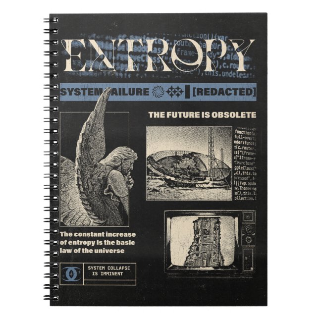 Carnet Entropie - Conception Brutaliste (Devant)