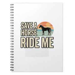 Carnet Épargnez un cheval, montez-moi, design de chemise