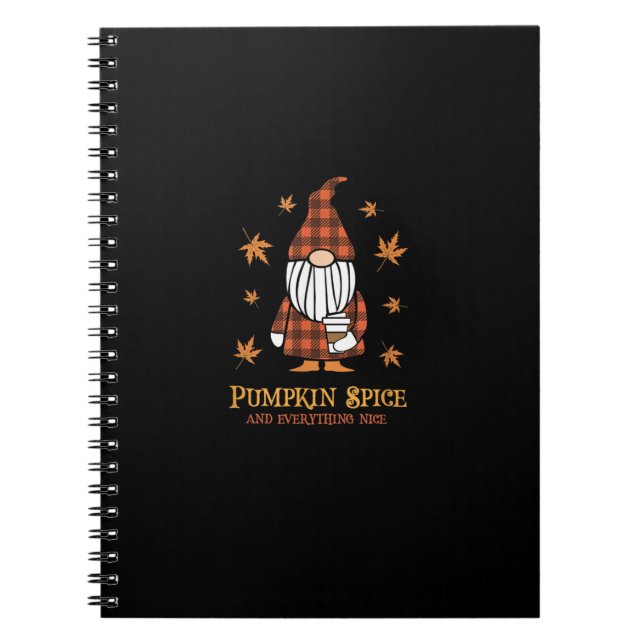 Carnet Épice citrouille Et Tout Nice Automne Gnome Boire (Devant)