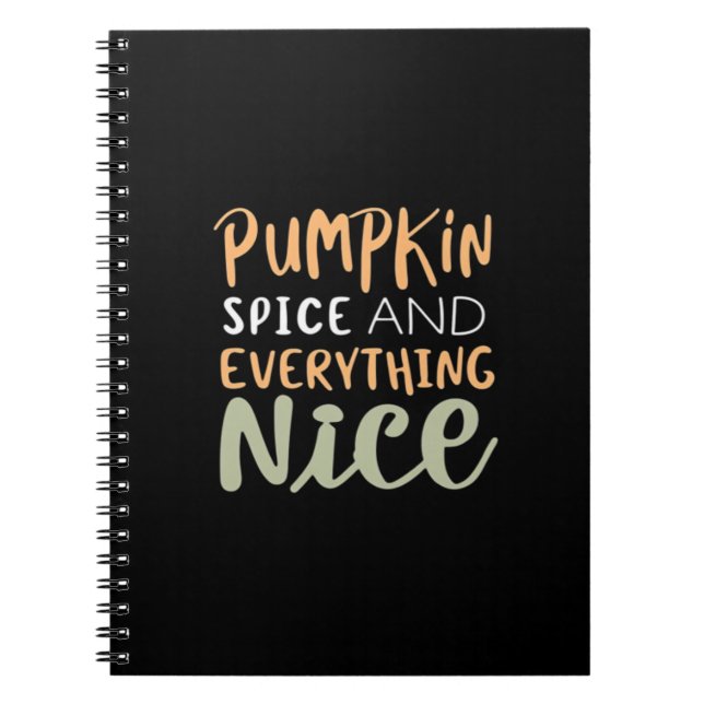 Carnet Épice citrouille Et Tout Nice Citation D'Automne (Devant)