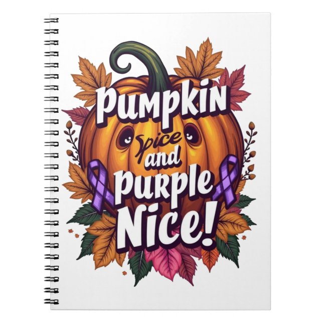 Carnet Épices citrouilles et pourpre Nice : Funny Fall Aw (Devant)