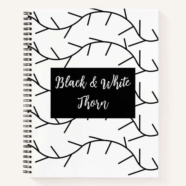 Carnet Épine noire et blanche épine (Devant)