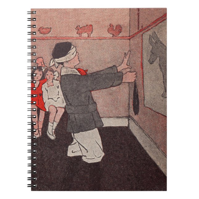 Carnet Épingler la queue Âne Vintage Enfants (Devant)