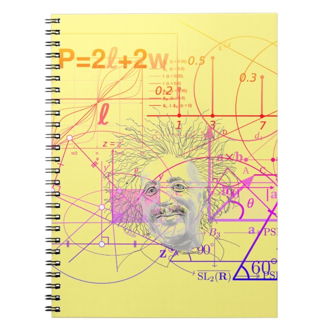Carnet Équations colorées amusantes Designs géométriques  (Devant)