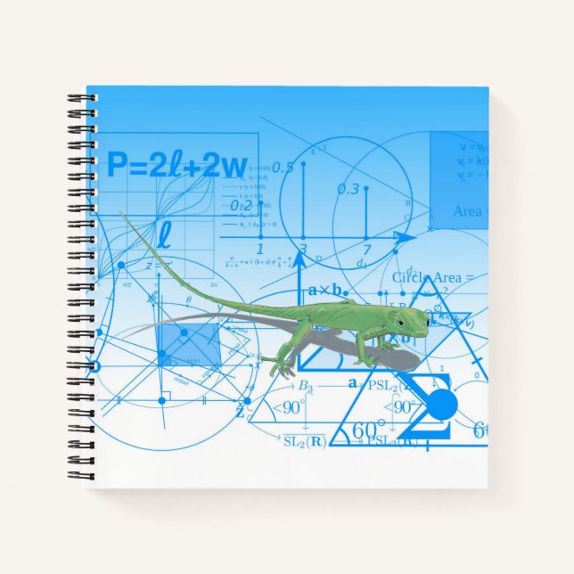 Carnet Équations colorées Designs géométriques Lizard Car (Devant)