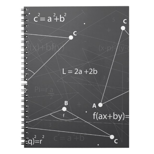 Carnet Équations de maths (Devant)