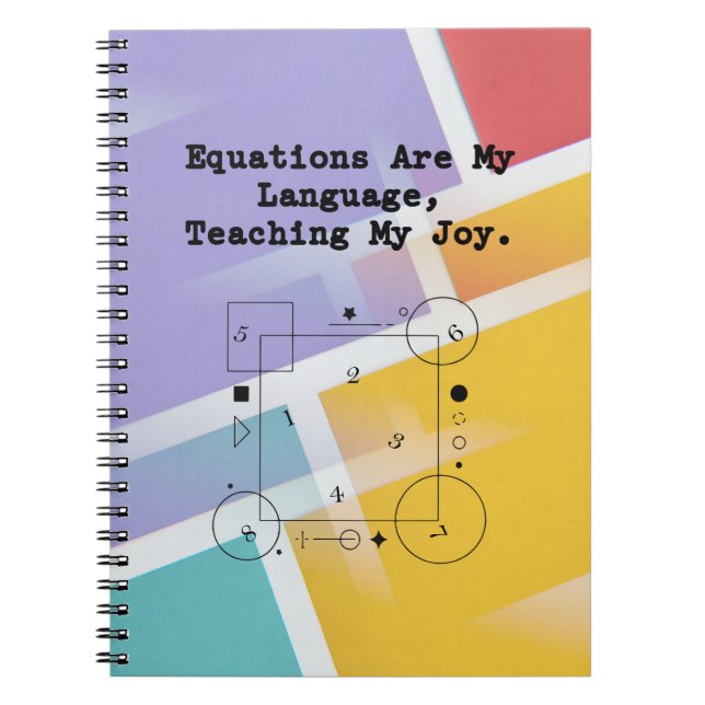 Carnet Équations Ma Langue | Enseigner Ma Joie Math (Devant)