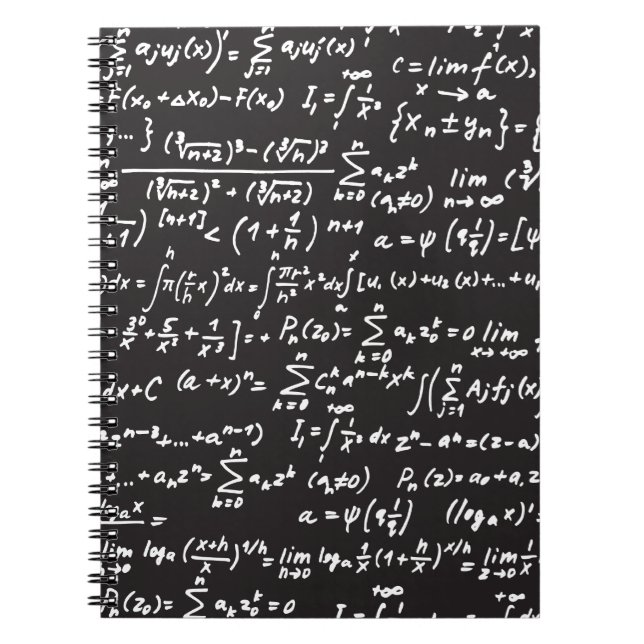 Carnet Équations mathématiques du tableau noir (Devant)