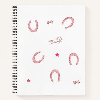 Carnet Equestrian Horse Girl Pattern Notebook