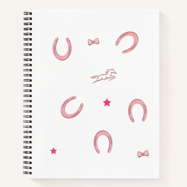 Carnet Equestrian Horse Girl Pattern Notebook (Devant)