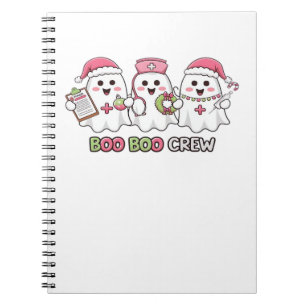 Carnet Équipage Boo Boo Noël, Infirmière Fantôme T-Shirt