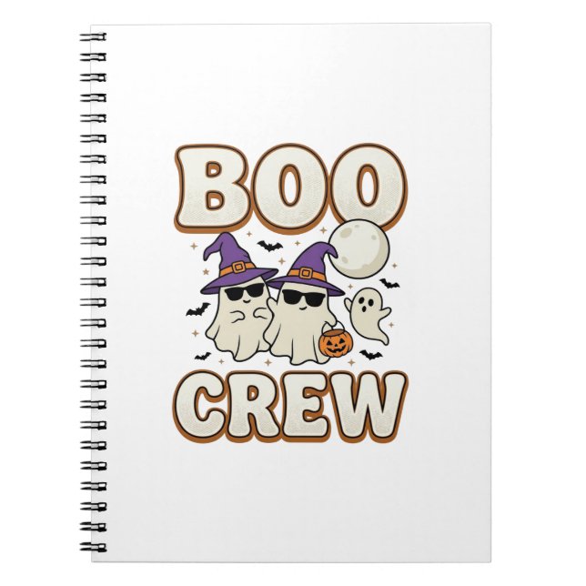 Carnet Équipage Boo Fantôme Halloween Design Vectoriel Vi (Devant)