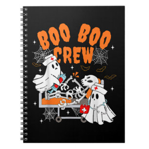 Carnet Équipe Boo Boo Halloween Fantôme Infirmière