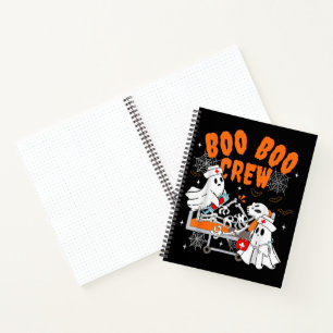Carnet Équipe Boo Boo Halloween Fantôme Infirmière
