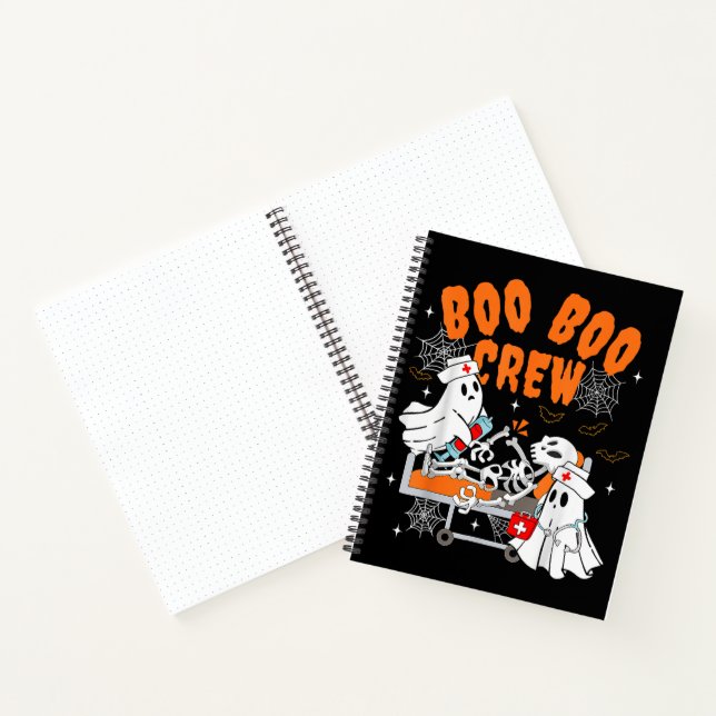Carnet Équipe Boo Boo Halloween Fantôme Infirmière (Intérieur)
