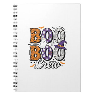 Carnet Équipe Boo infirmière Halloween conception de t-sh