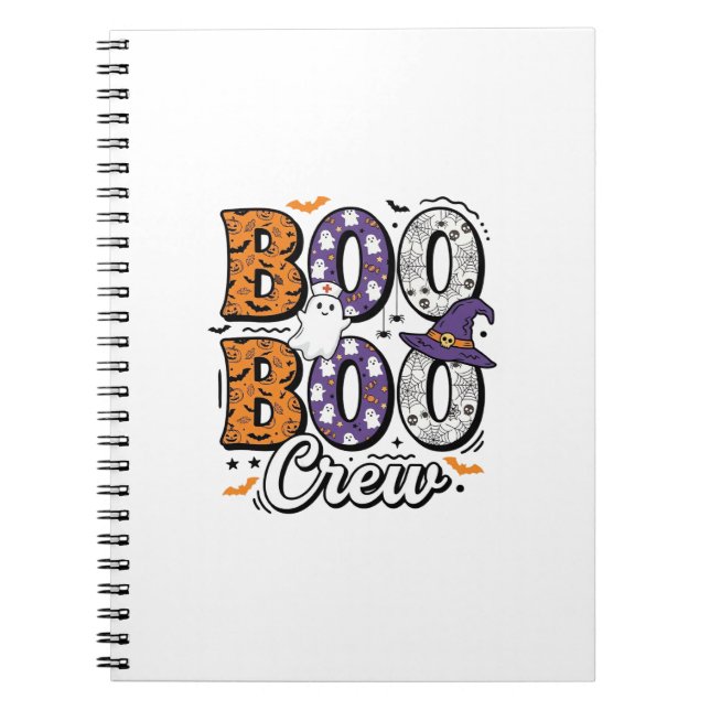 Carnet Équipe Boo infirmière Halloween conception de t-sh (Devant)