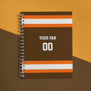 Carnet Équipe Brown, orange et blanche de football Spira
