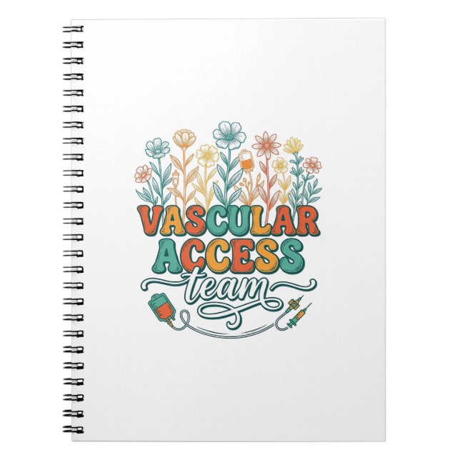 Carnet Équipe d'accès vasculaire Floral Conception de che (Devant)