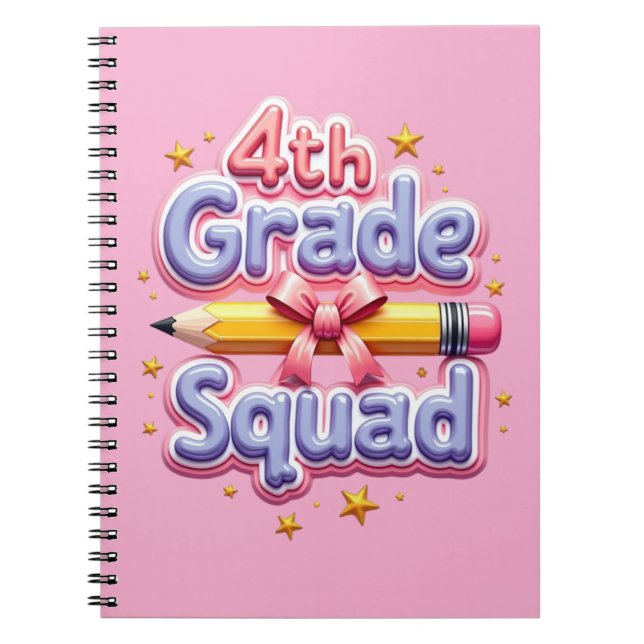 Carnet Équipe de 4e année de retour à l'école (Devant)