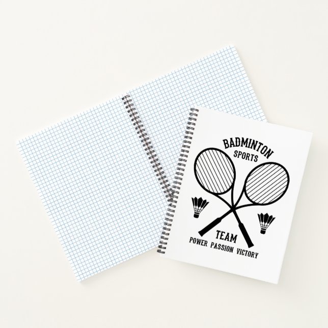 Carnet Équipe de badminton (Intérieur)