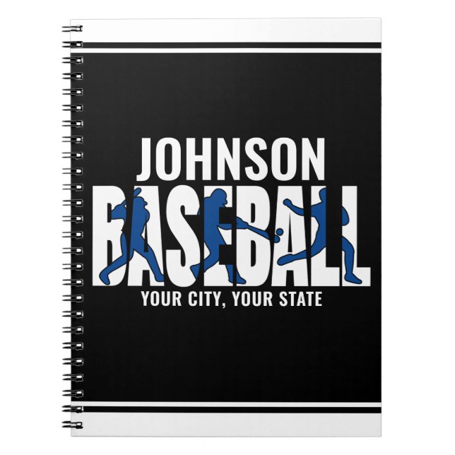 Carnet Équipe de baseball AJOUTEZ NOM Champion Joueur de  (Devant)