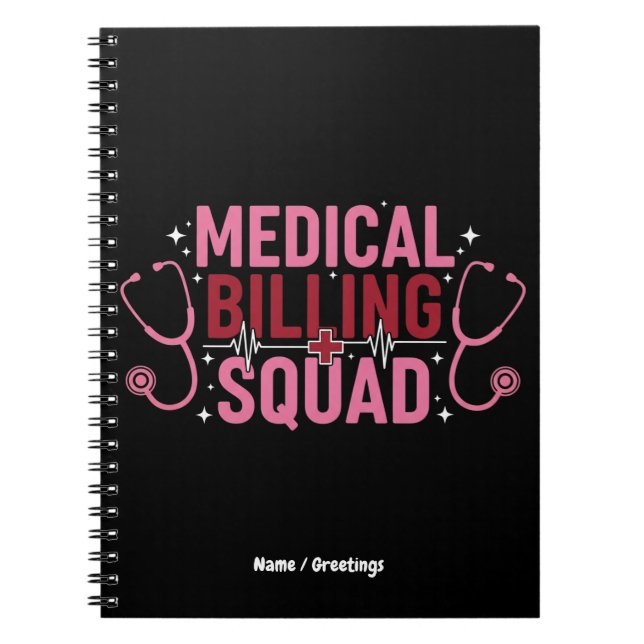 Carnet Équipe de facturation médicale drôle Cadeau de spé (Devant)