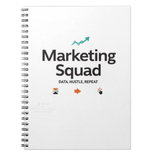 Carnet Équipe de marketing – Données. Acharnement. Répéte