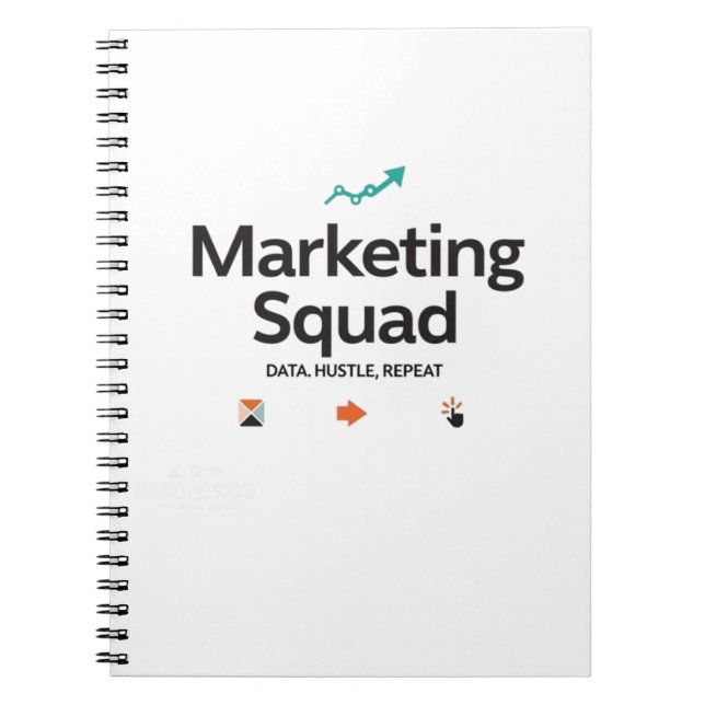 Carnet Équipe de marketing – Données. Acharnement. Répéte (Devant)