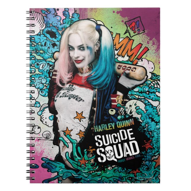 Carnet Équipe de suicide | Harley Quinn Caractère Graffit (Devant)