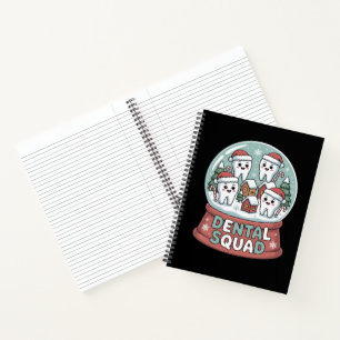Carnet Équipe Dentaire de Noël Boule à Neige Cadeau de Fê
