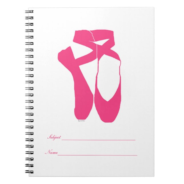 Carnet Équipe Pointe Ballet Neon Pink (Devant)