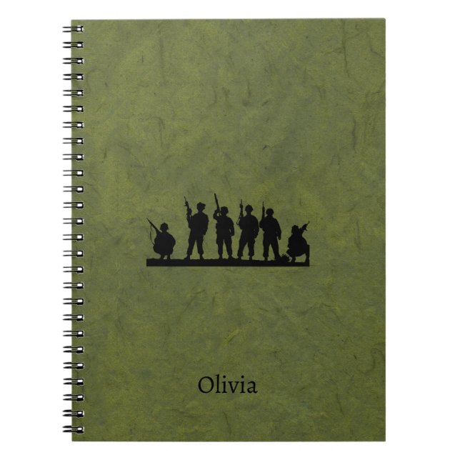Carnet Équipe tactique militaire - Silhouette de l'armée (Devant)