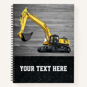 Carnet Équipement lourd Excavateur d'affaires Constructio