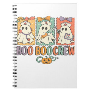 Carnet Équipière boo boo infirmière chemise halloween che