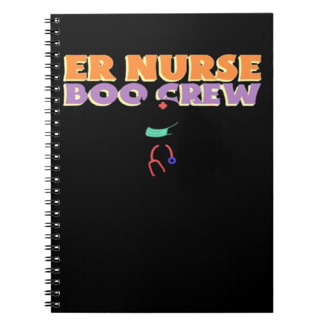 Carnet ER Nurse Boo Crew Emergency Room Nurse Halloween C (Devant)