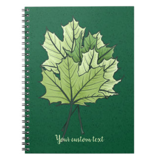 Carnet Érable vert du printemps Amoureux de la nature Feu
