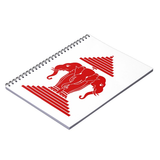 Carnet Erawan Trois éléphant en tête Lao / Laos Drapeau (Côté gauche)