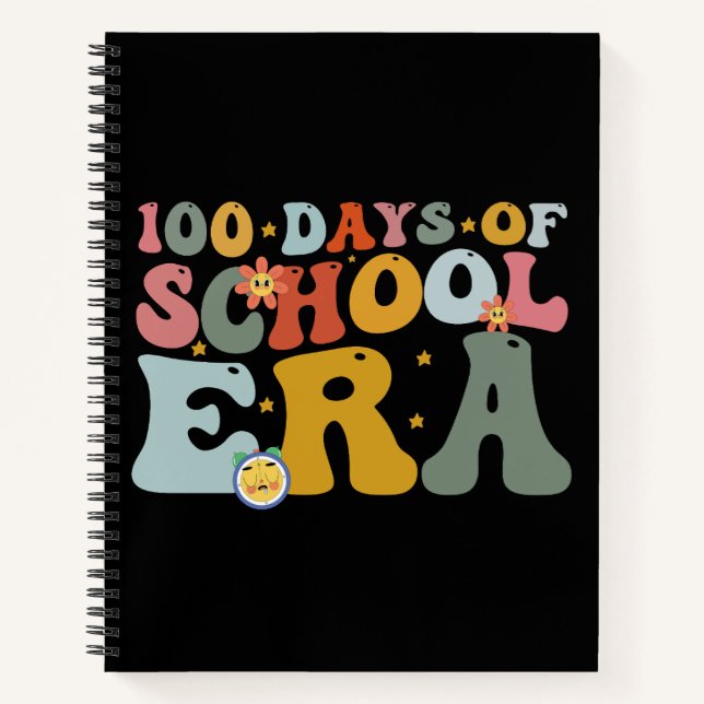 Carnet Ère des 100 jours d'école Prof groovy Enfants (Devant)