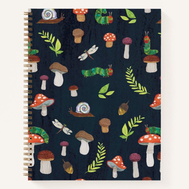 Carnet Eric Carle | Motif Insectes et Champignons (Devant)