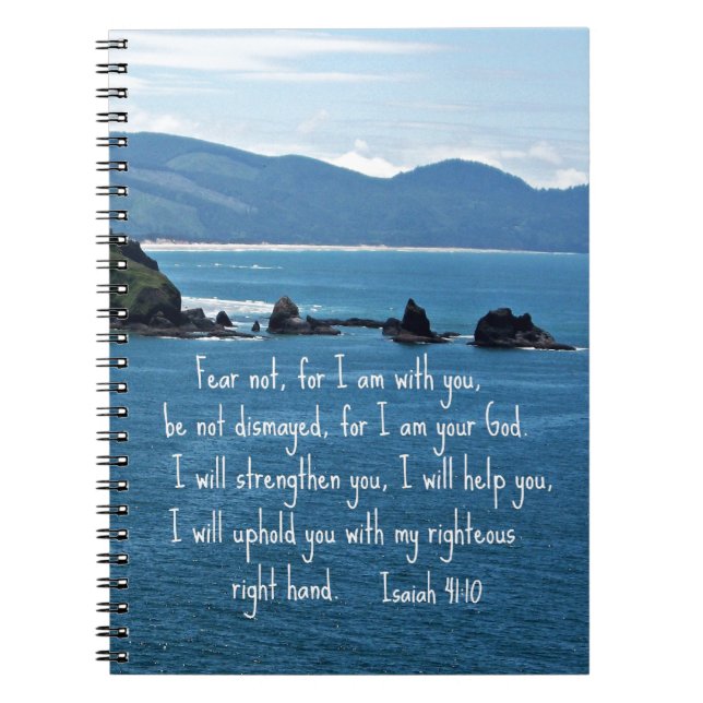 Carnet Esaïe 41:10 Ne crains pas, car je suis avec toi... (Devant)