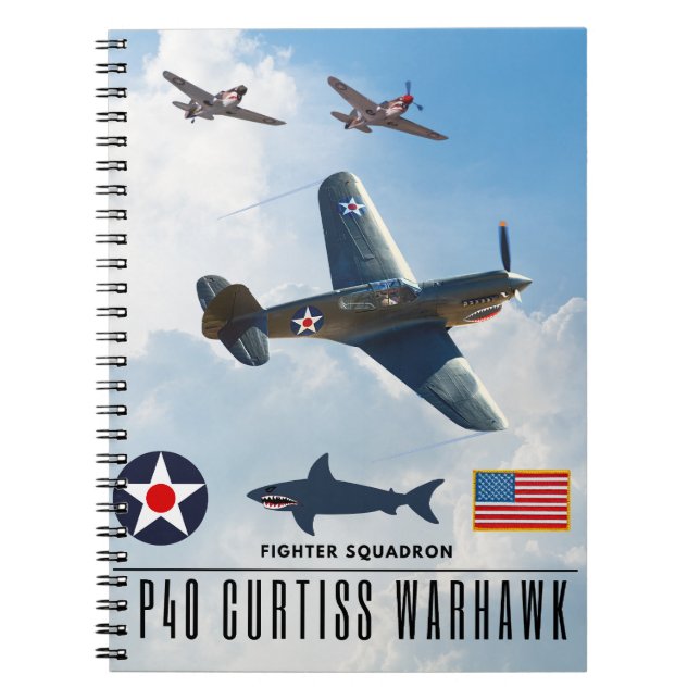 CARNET ESCADRILLE DE CHASSE P-40 CURTISS WARHAWK (Devant)