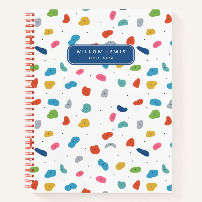 Carnet Escalade de rochers Enfants Mignons Colorés (Devant)