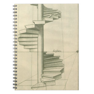 Carnet Escalier architectural vintage, escalier en colima