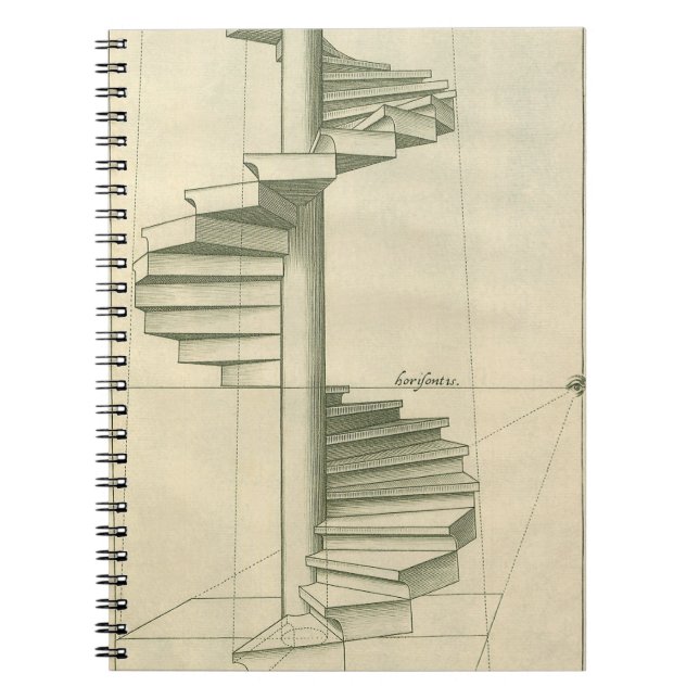 Carnet Escalier architectural vintage, escalier en colima (Devant)