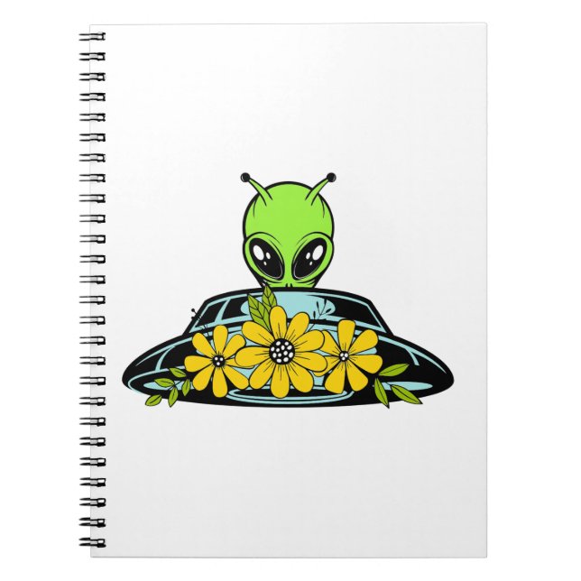 Carnet Espace Alien Floral (Devant)