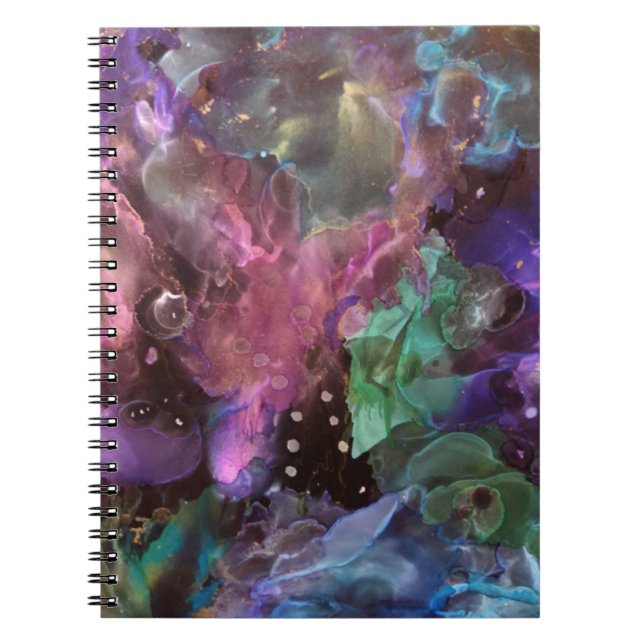 Carnet Espace Art Abstrait coloré Nebula (Devant)