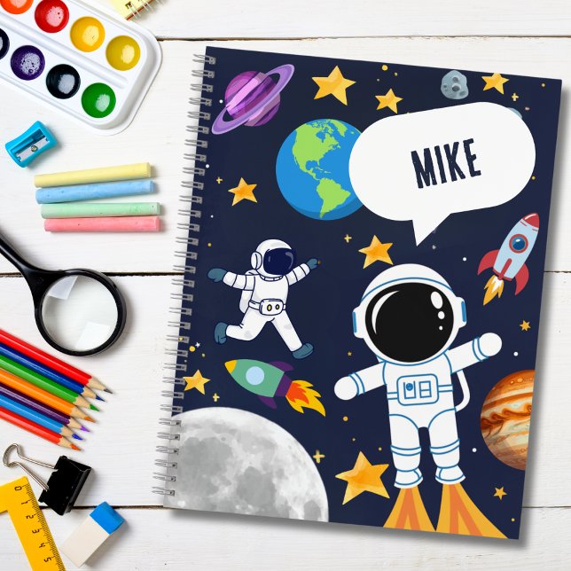 Carnet Espace Astronaute Planète Lune Étoiles, Enfant Mig (Créateur téléchargé)